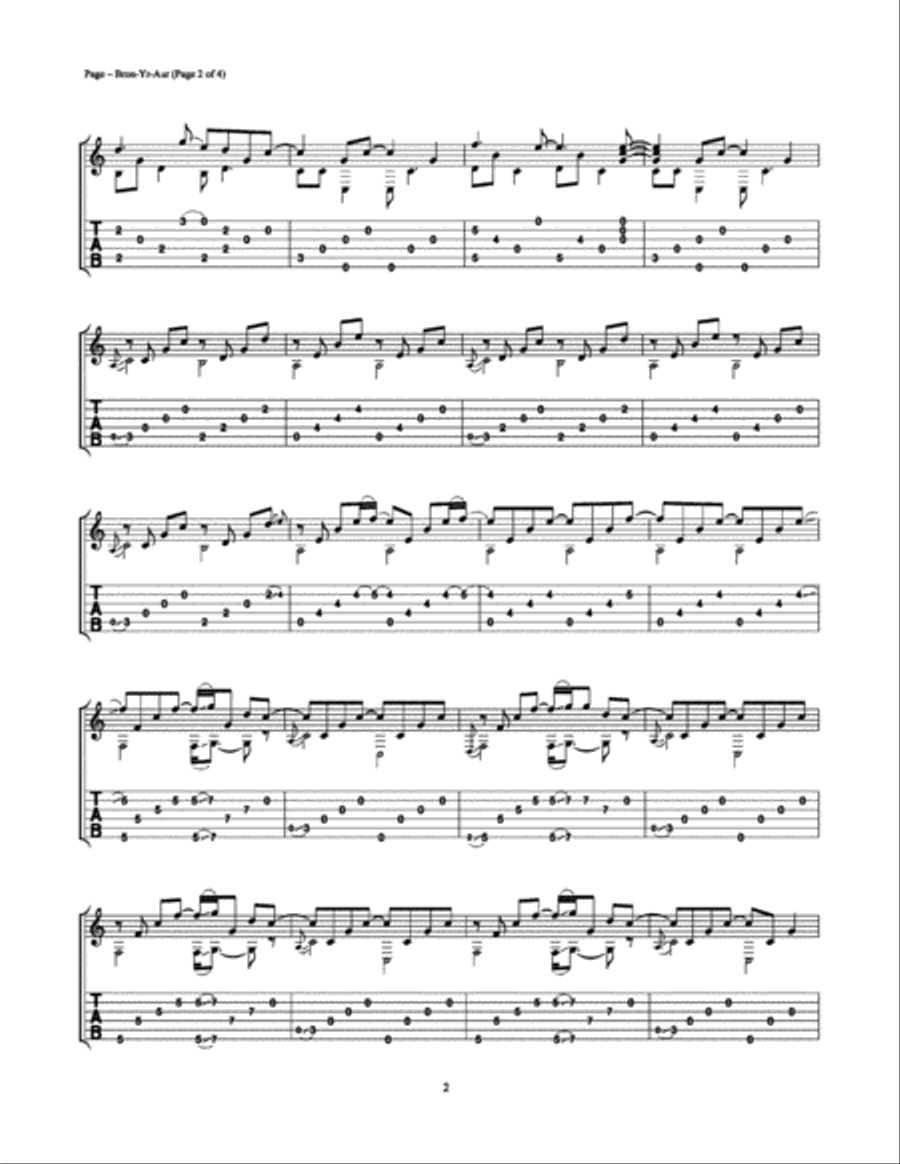Bron-Yr-Aur Electric Guitar scores gallery preview page 2