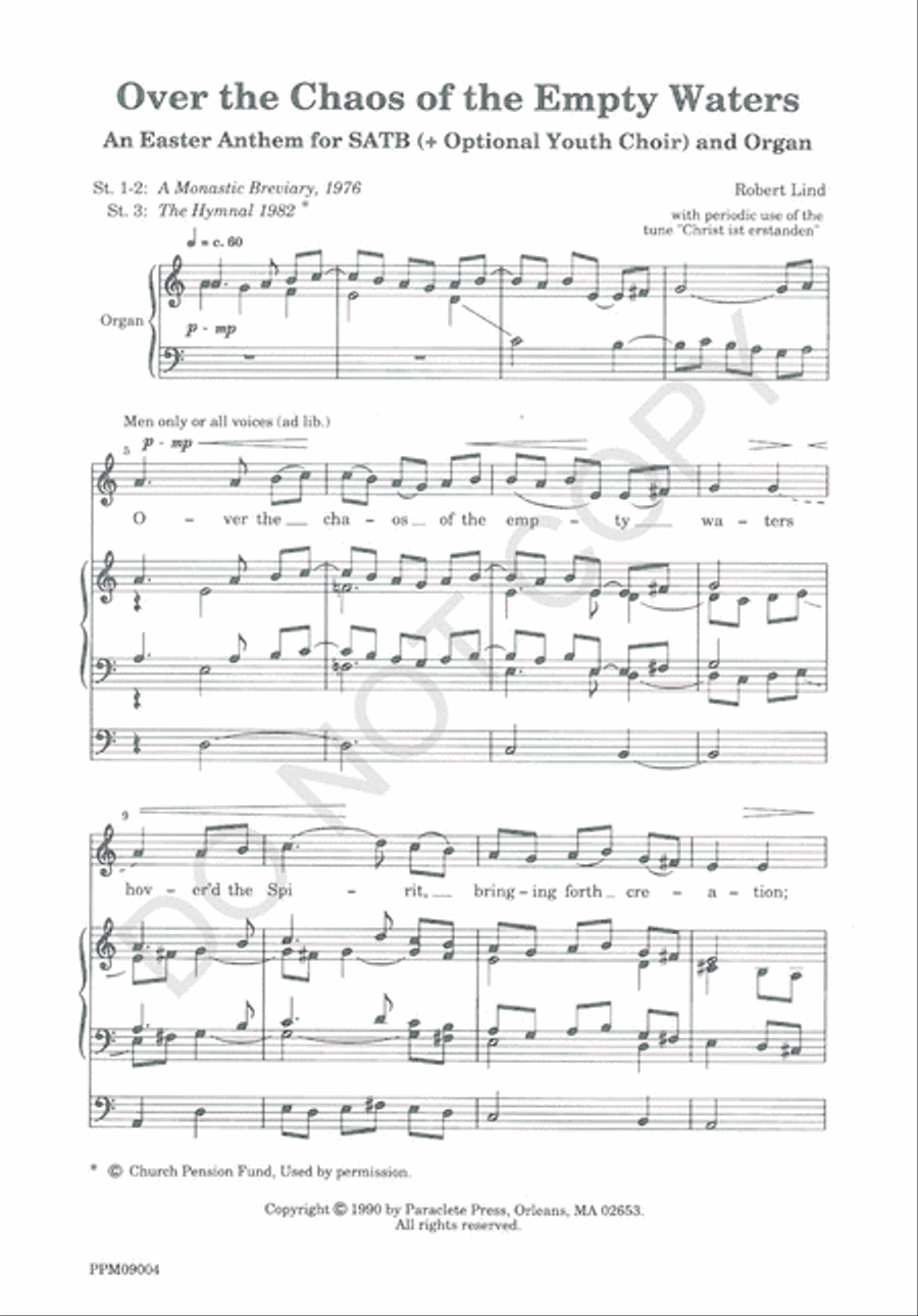 Over the Chaos of Empty Waters 4-Part scores gallery preview page 3