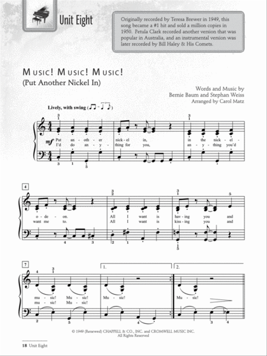 I Used to Play Piano -- 40s and 50s Hits Piano Method scores gallery preview page 3