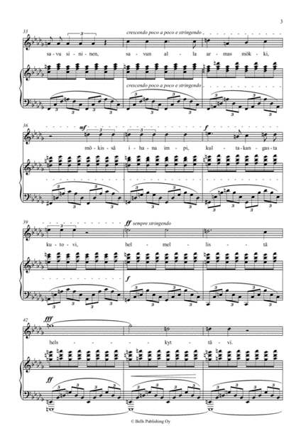 Tuijotin tulehen kauan, Op. 2 No. 2 (Original key. B-flat minor)