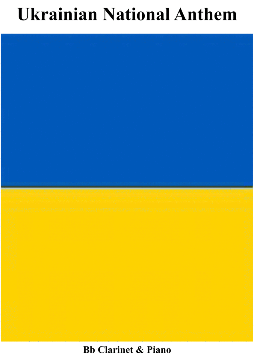 Ukrainian National Anthem for Bb Clarinet & Piano MFAO World National Anthem Series image number null