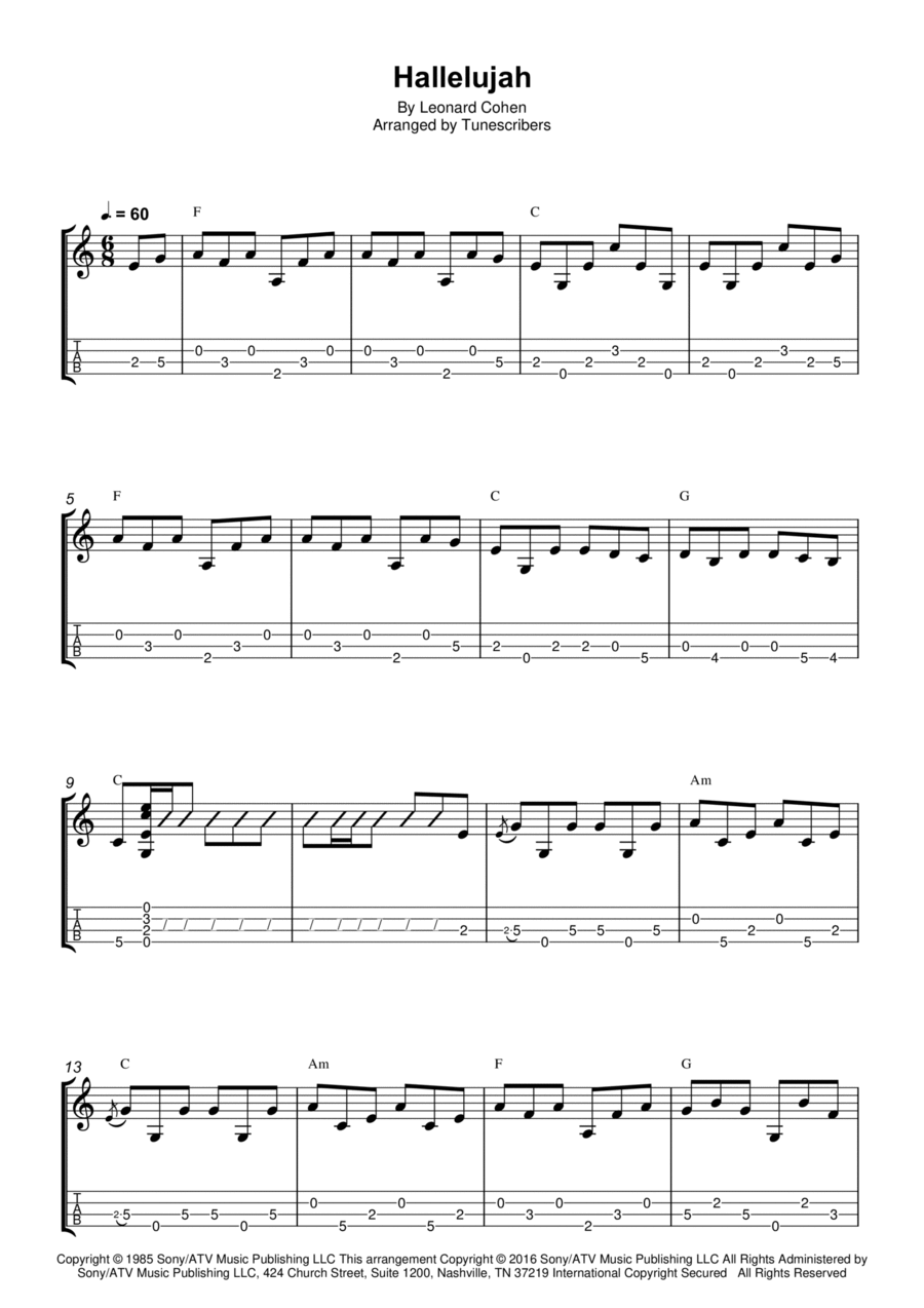 Hallelujah Mandolin scores gallery preview page 1