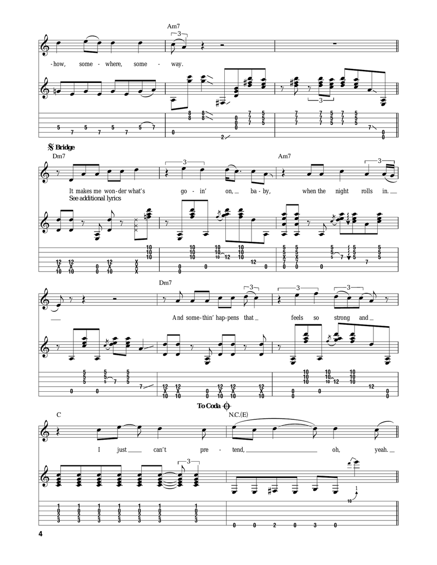Somehow, Somewhere, Someway Acoustic Guitar scores gallery preview page 4