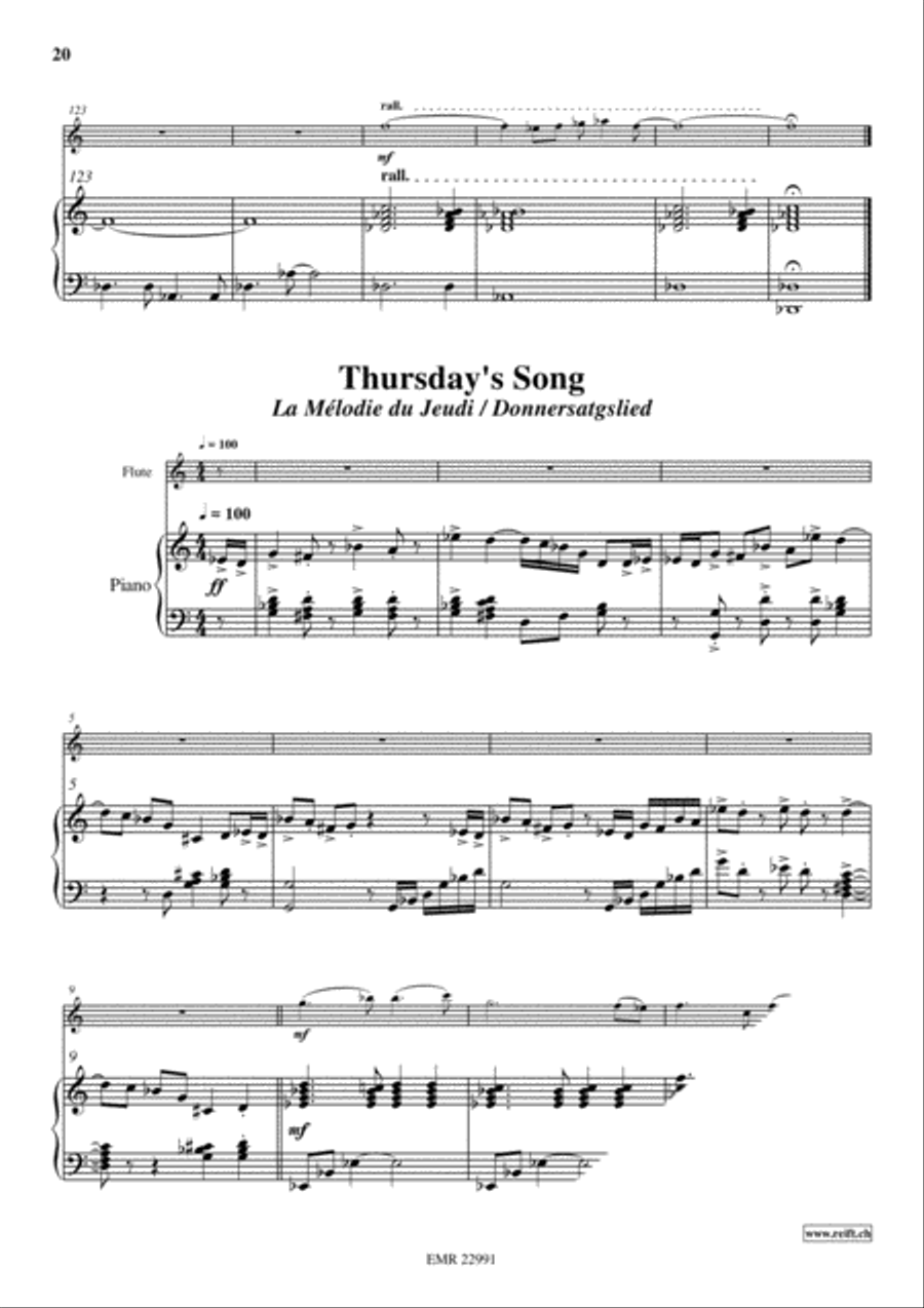 5 Love-Songs Flute Solo scores gallery preview page 6