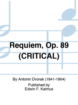 Book cover for Requiem, Op. 89 (CRITICAL)