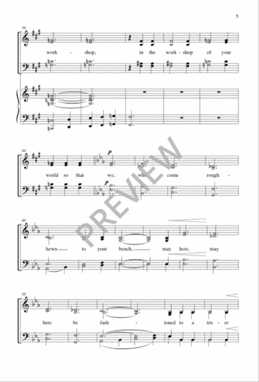 O Christ, the Master Carpenter 4-Part scores gallery preview page 5