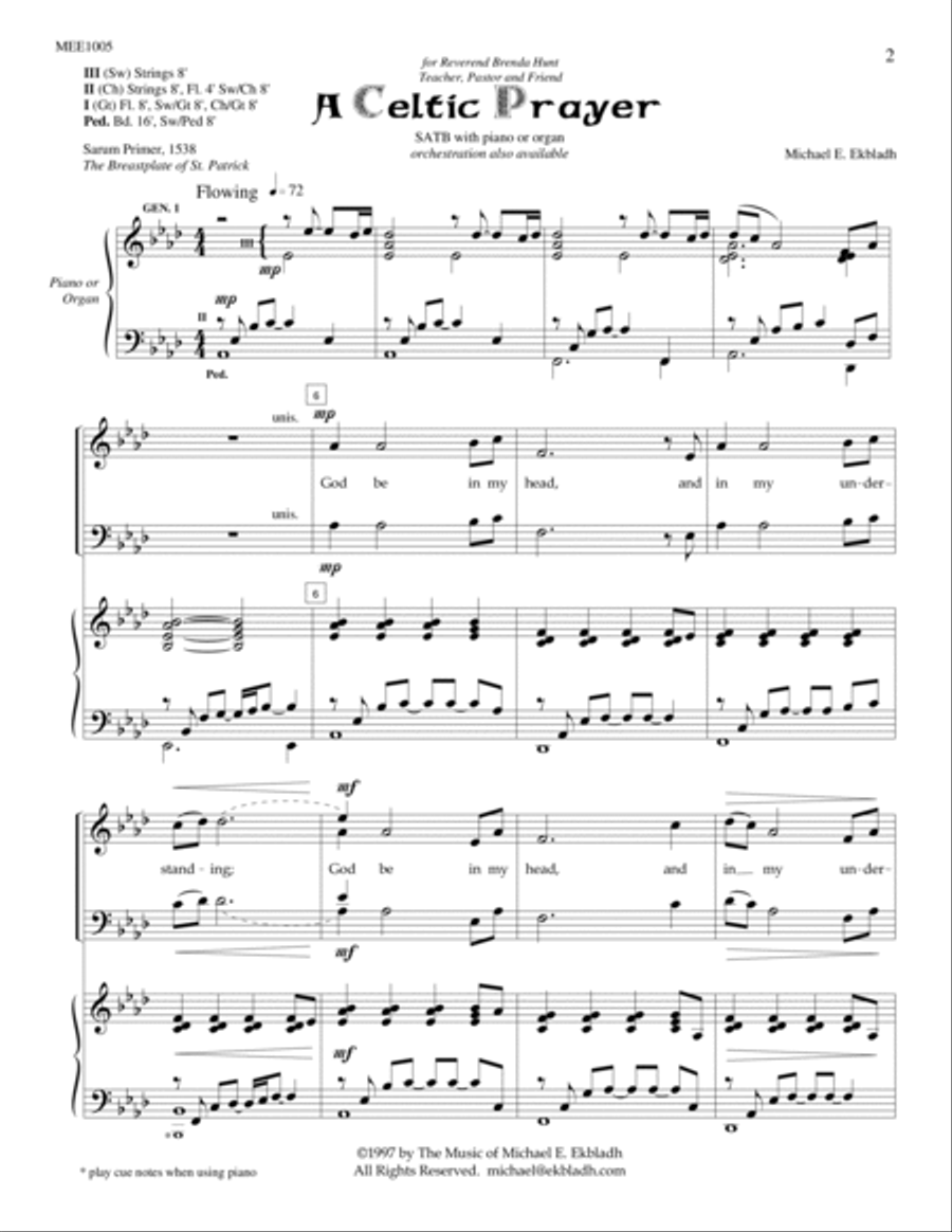 A Celtic Prayer 4-Part scores gallery preview page 3
