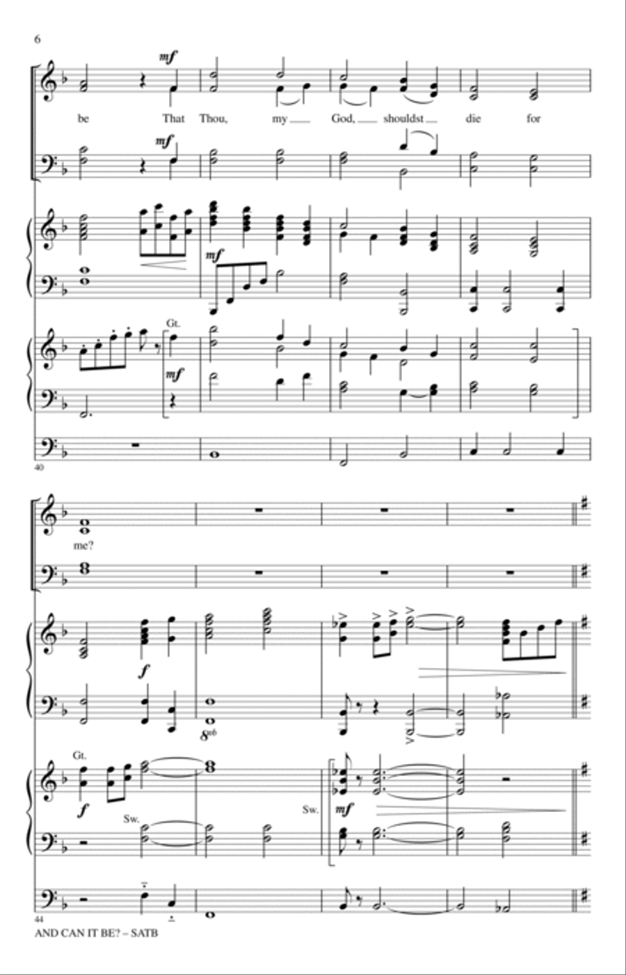 And Can It Be? 4-Part scores gallery preview page 5