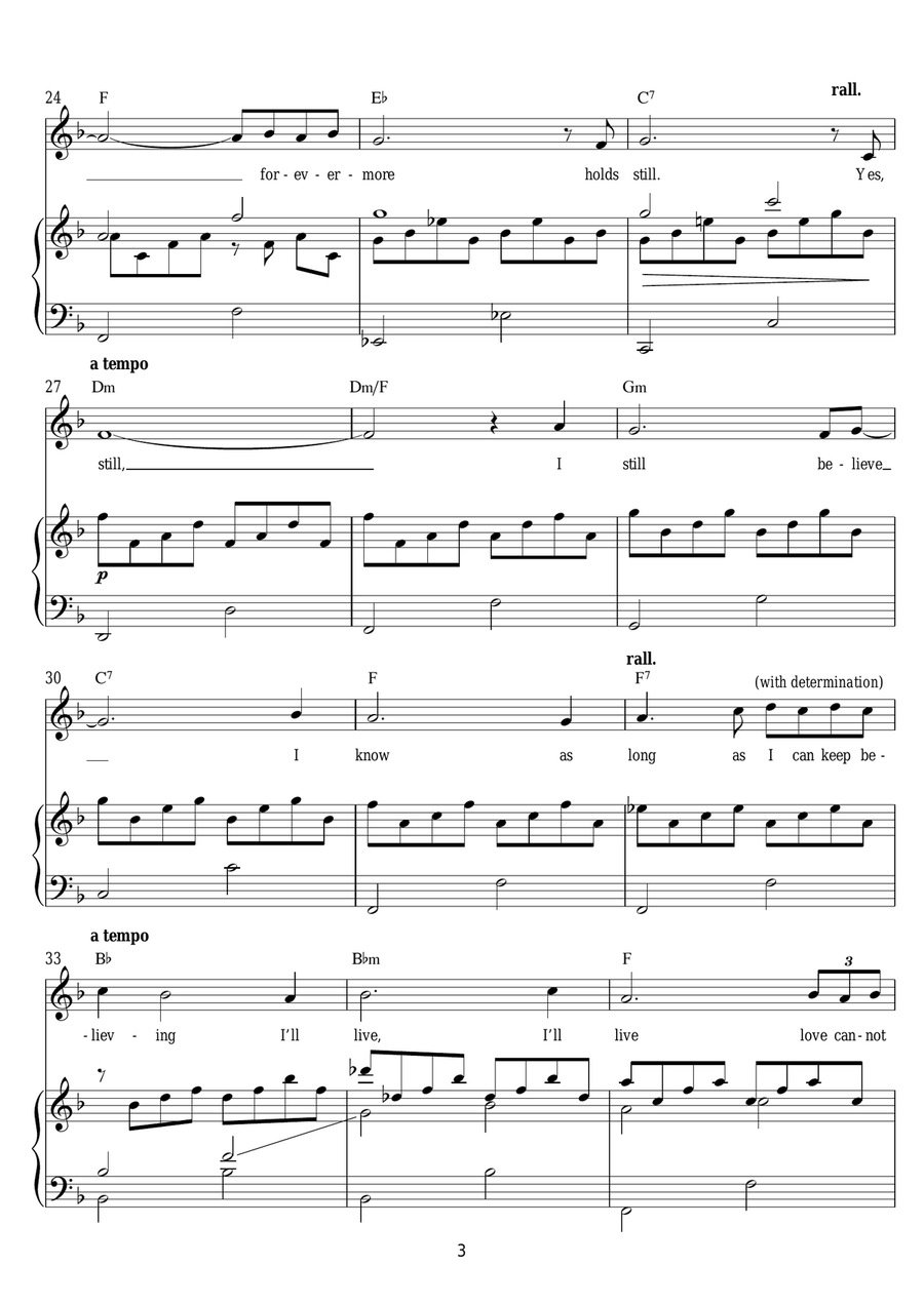 I Still Believe (from Miss Saigon) Piano, Vocal scores gallery preview page 3