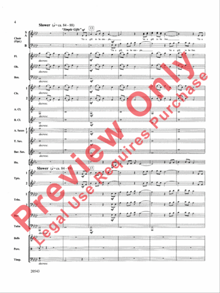 United We Stand (An American Medley) Concert Band scores gallery preview page 5