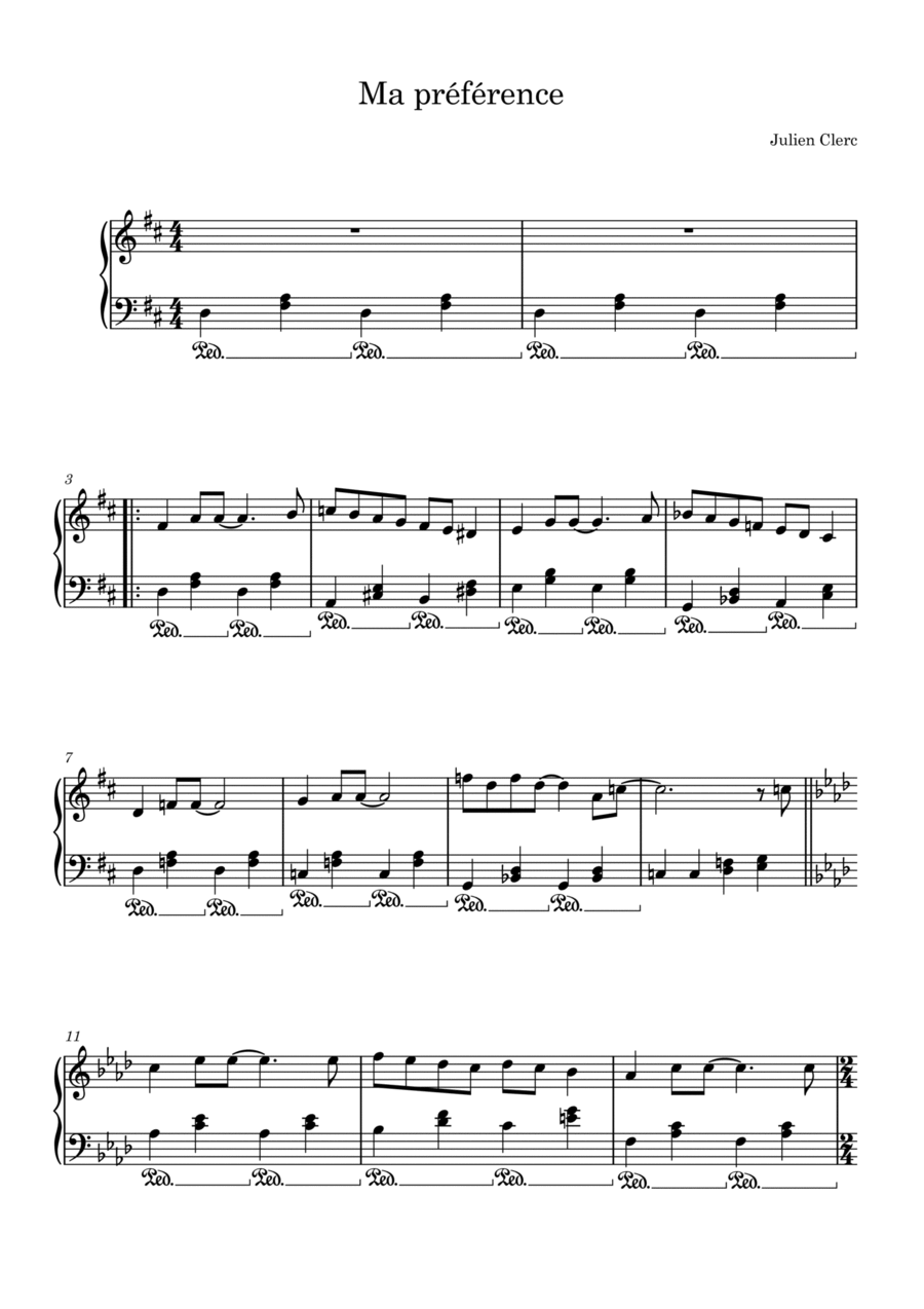 Ma Preference Piano Solo scores gallery preview page 1