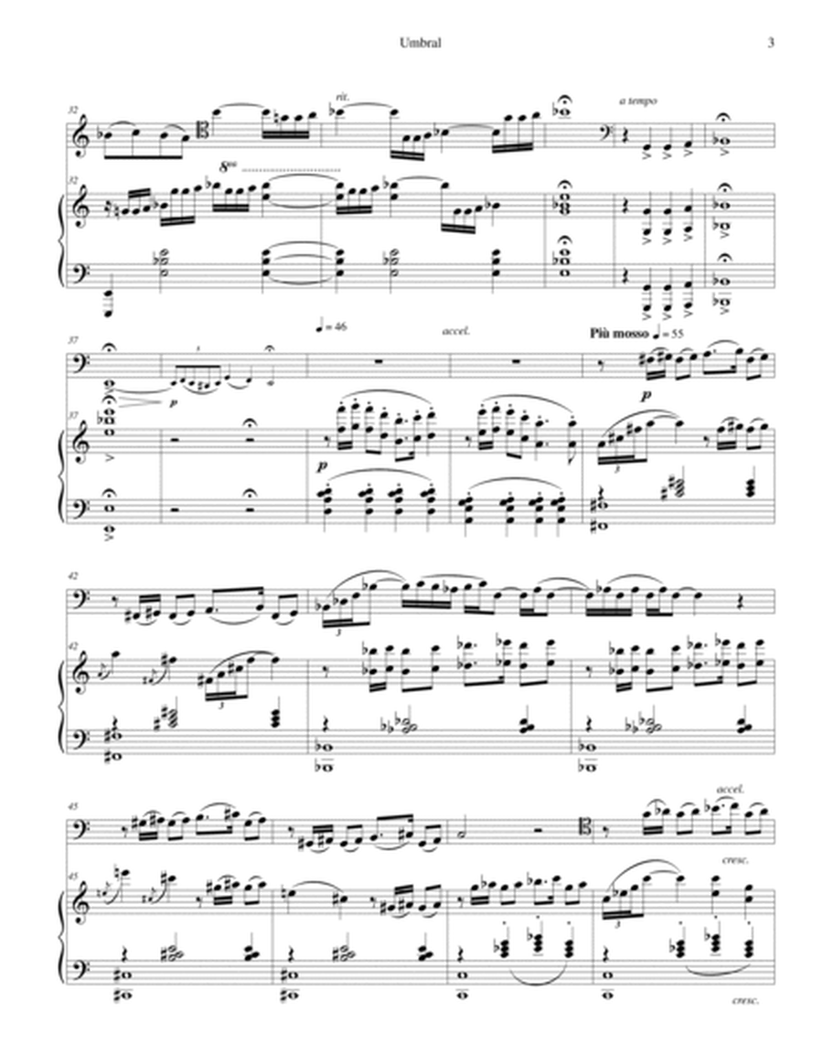 Umbral Op 21 for Cello and Piano. (piano sheet music) image number null
