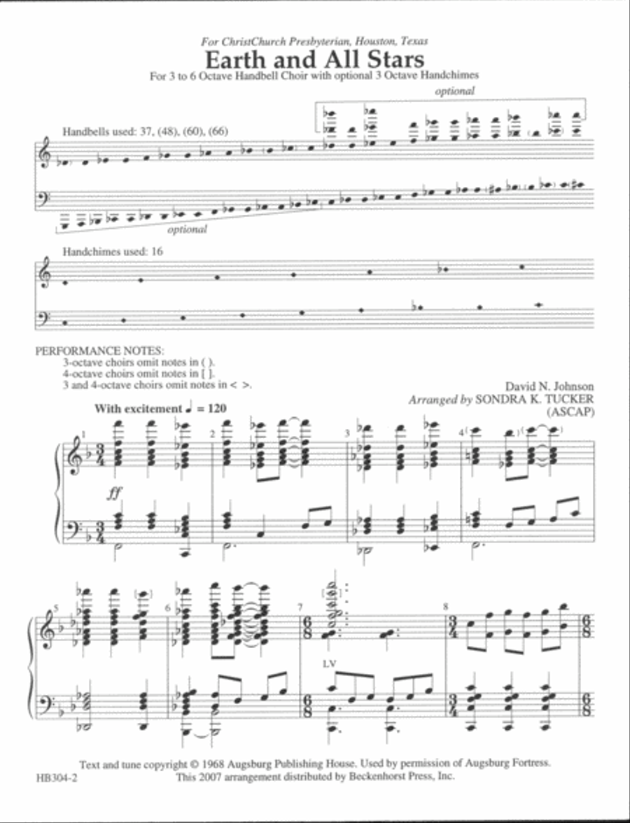 Earth and All Stars 5-Octaves scores gallery preview page 2