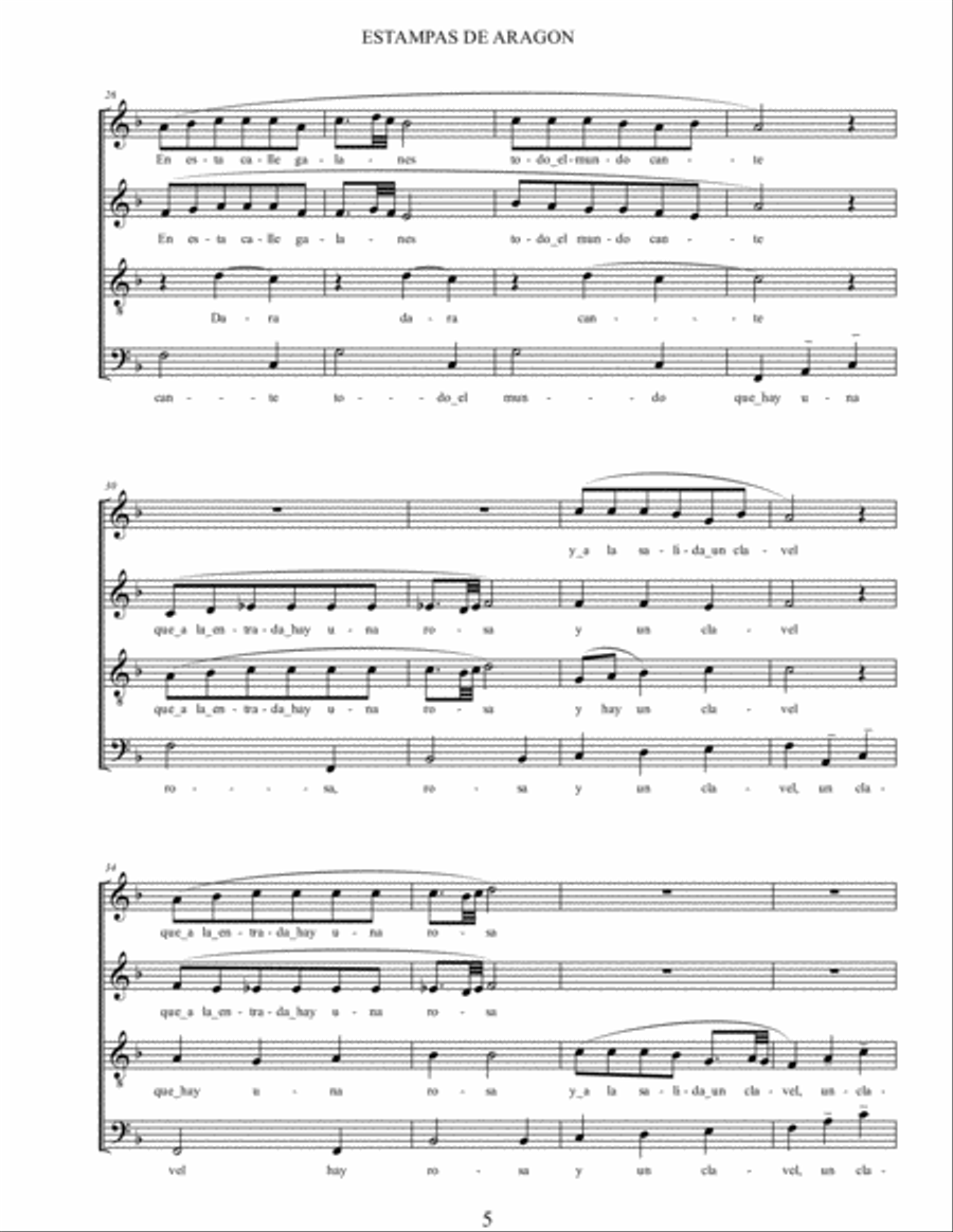 Estampas de Aragón Estampas de Aragón 4-Part scores gallery preview page 5