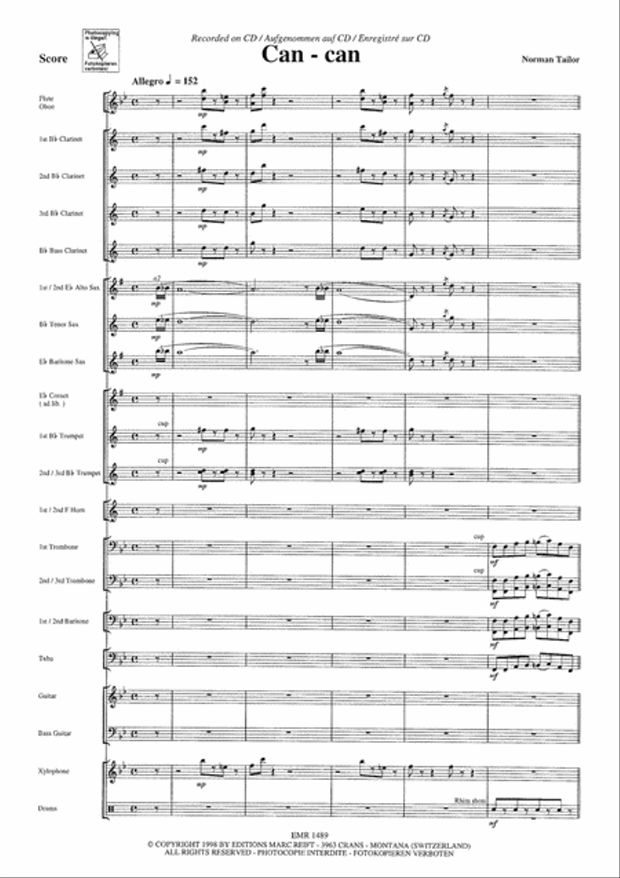 Can-Can Concert Band scores gallery preview page 4