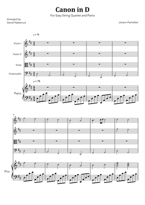 Canon In D (for String Quartet with Piano)