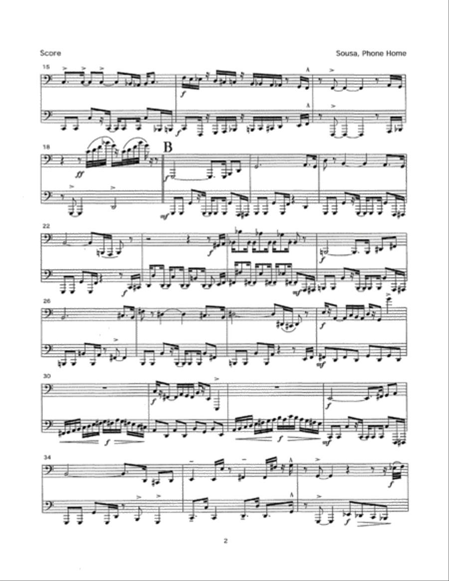 Sousa, Phone Home! Tuba scores gallery preview page 4