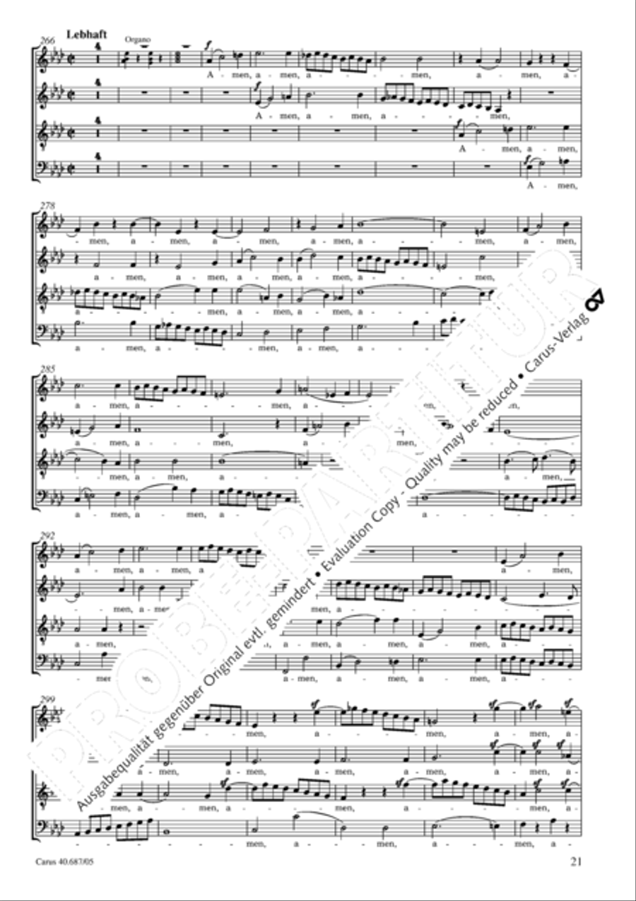 Missa sacra C Minor 4-Part scores gallery preview page 22