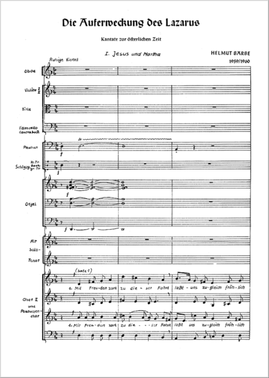Die Auferweckung des Lazarus 4-Part scores gallery preview page 2