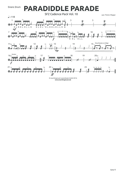 PARADIDDLE PARADE Street Cadence image number null