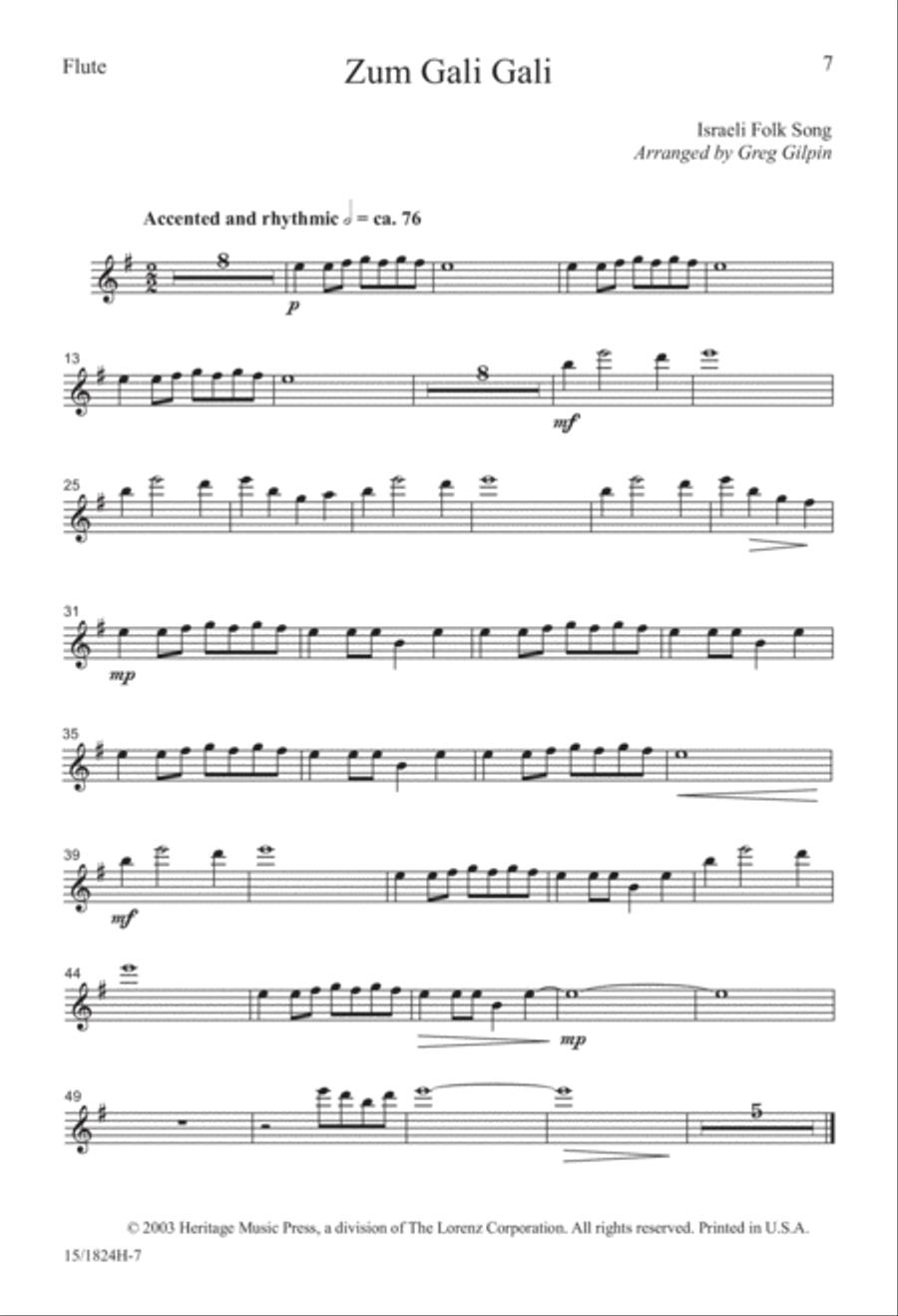Zum Gali Gali 2-Part scores gallery preview page 7