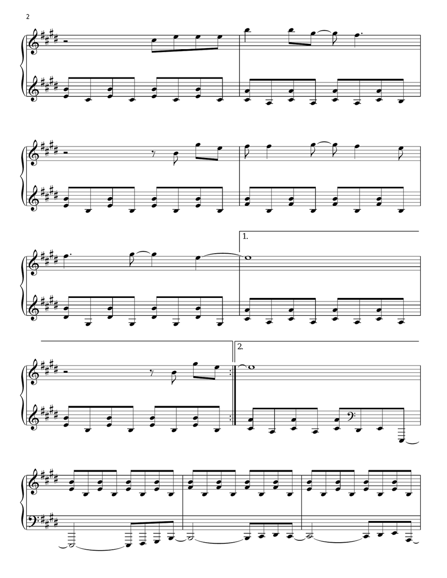 Don't Stop Believin' Piano Solo scores gallery preview page 2
