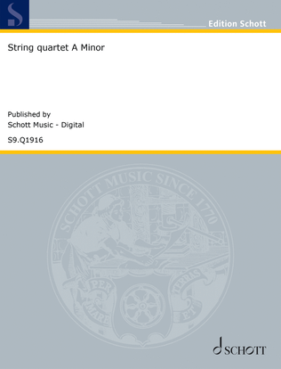 Book cover for String quartet A Minor