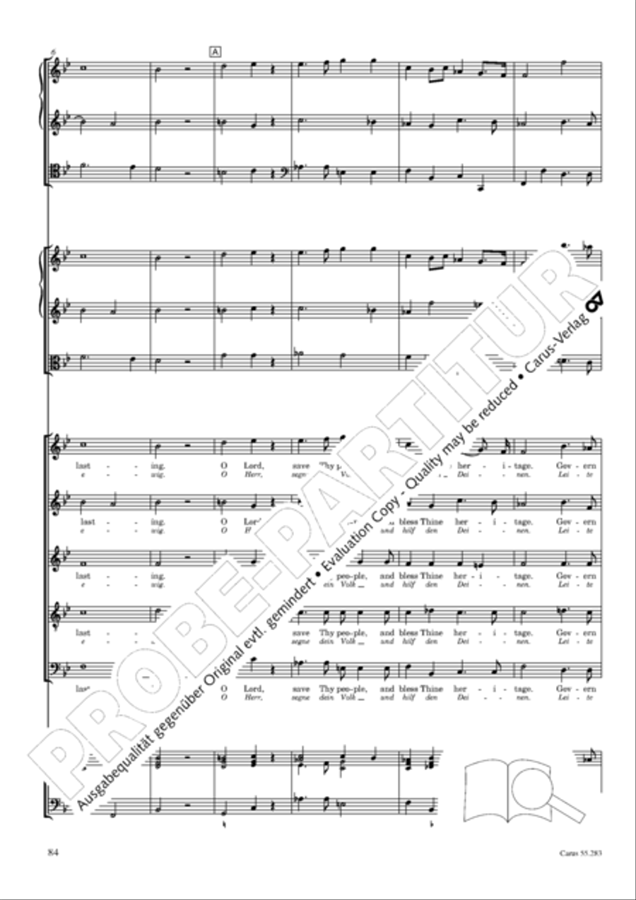 Te Deum for the Victory of Dettingen SSATB scores gallery preview page 101