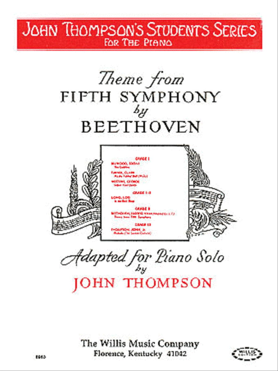 Theme from the Fifth Symphony Easy Piano scores gallery preview page 1