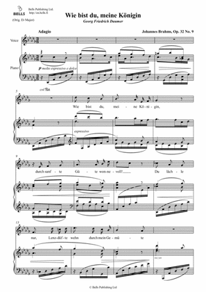 Book cover for Wie bist du, meine Konigin, Op. 32 No. 9 (D-flat Major)