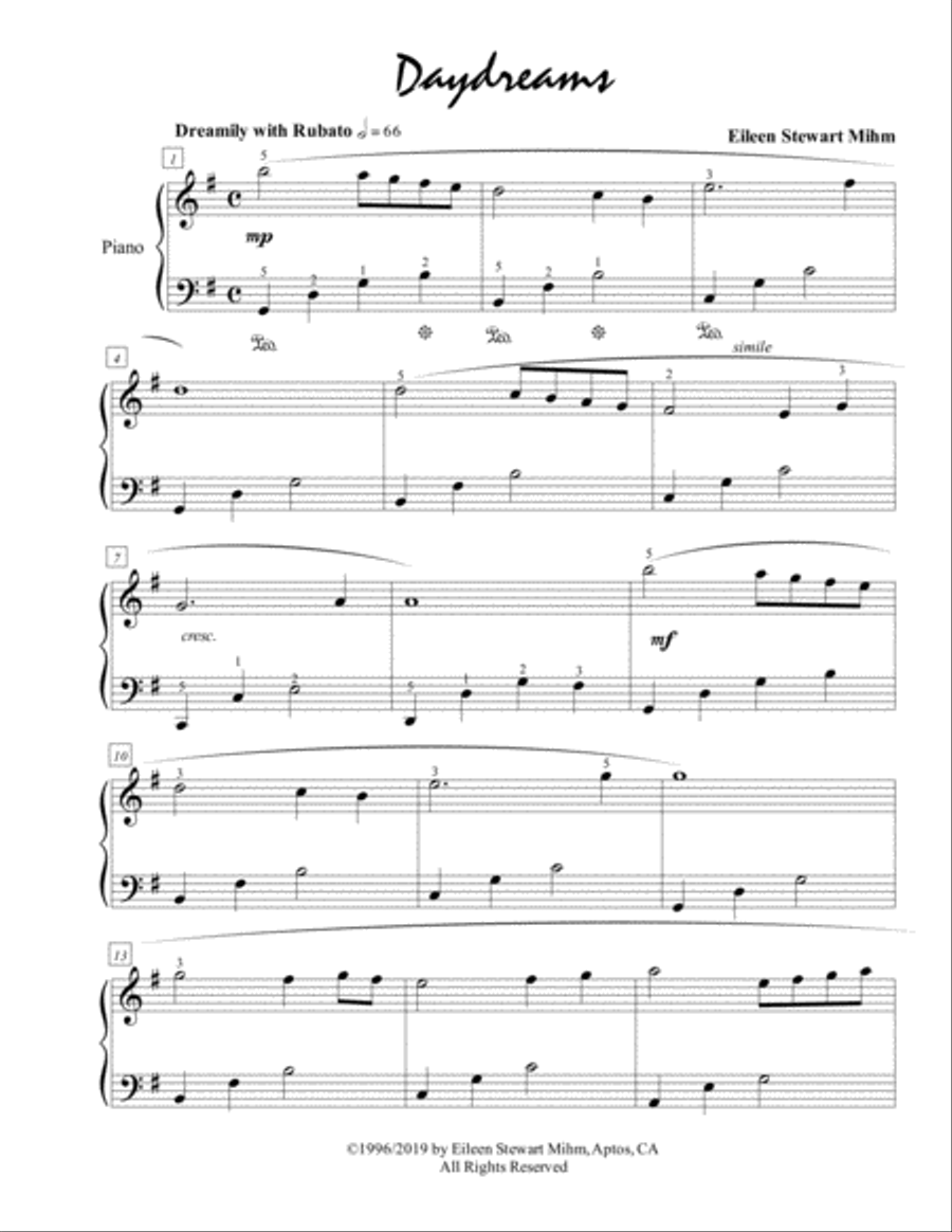 Daydreams Piano Method scores gallery preview page 1