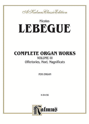 Book cover for Complete Organ Works, Volume 3