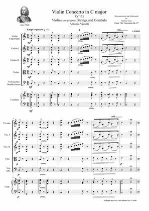 Vivaldi - Violin Concerto No.4 in C major RV 173 Op.12 for Violin, Strings and Cembalo