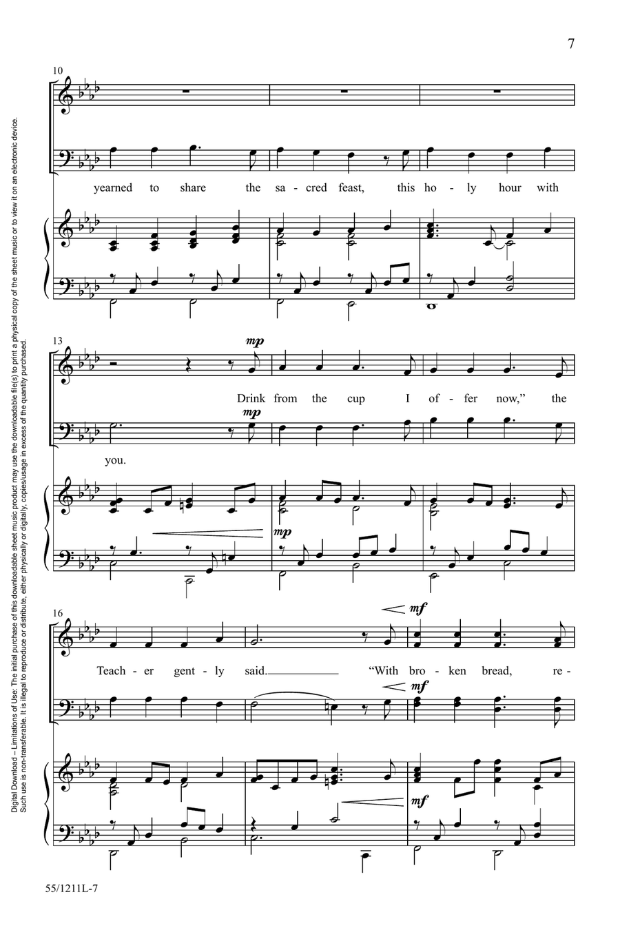 Not My Will, But Yours Choir scores gallery preview page 7