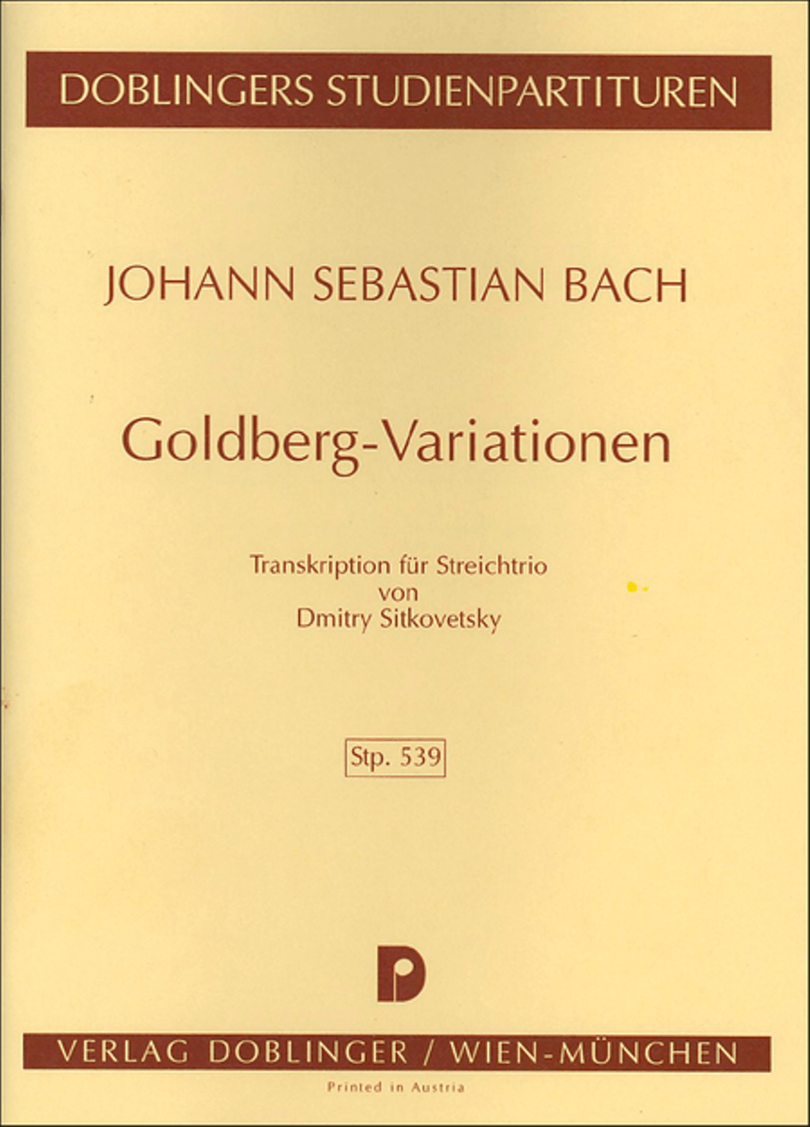 Goldberg-Variationen BWV 988 String Trio scores gallery preview page 1