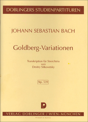 Book cover for Goldberg-Variationen BWV 988
