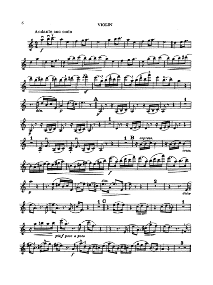 Brahms: Trio No. 2 in C Major, Op. 87 Violin scores gallery preview page 6
