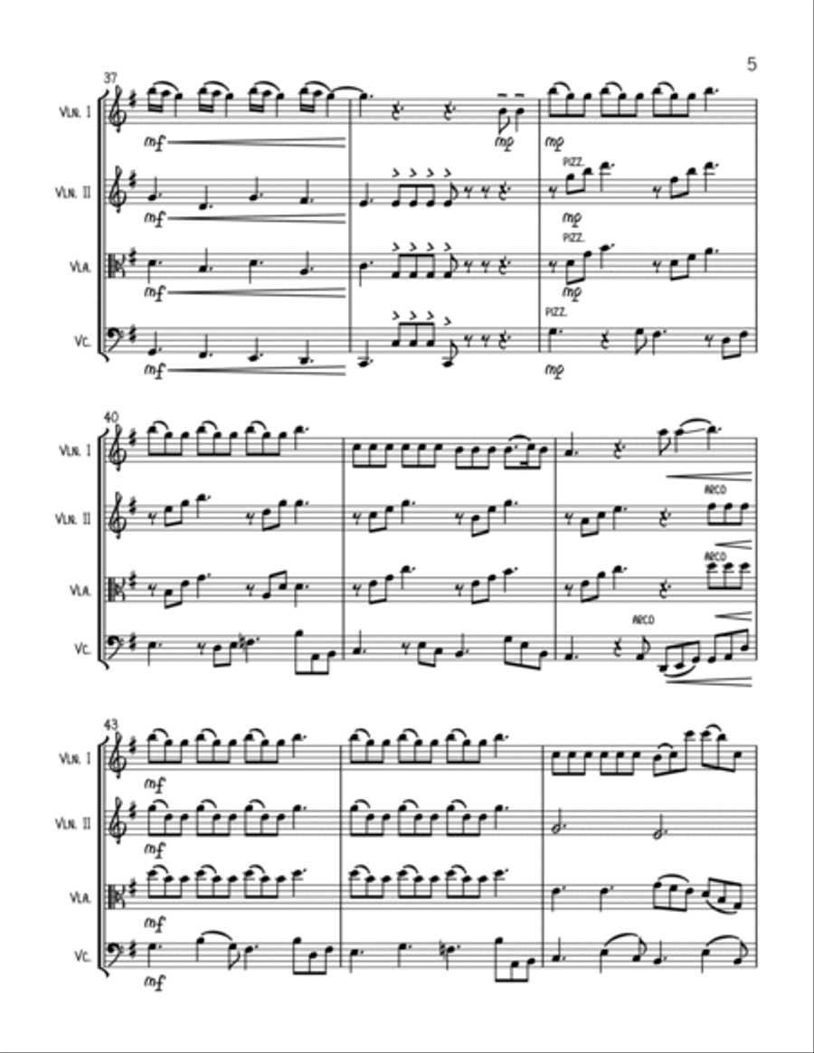 Lover String Quartet scores gallery preview page 5