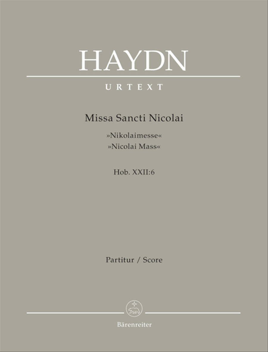 Missa Sancti Nicolai Hob. XXII:6 'Nicolai Mass' by Franz Joseph Haydn 4-Part - Sheet Music