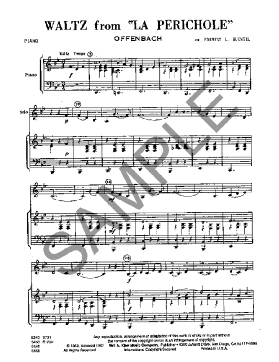 Waltz From La Perichole Clarinet Solo scores gallery preview page 2