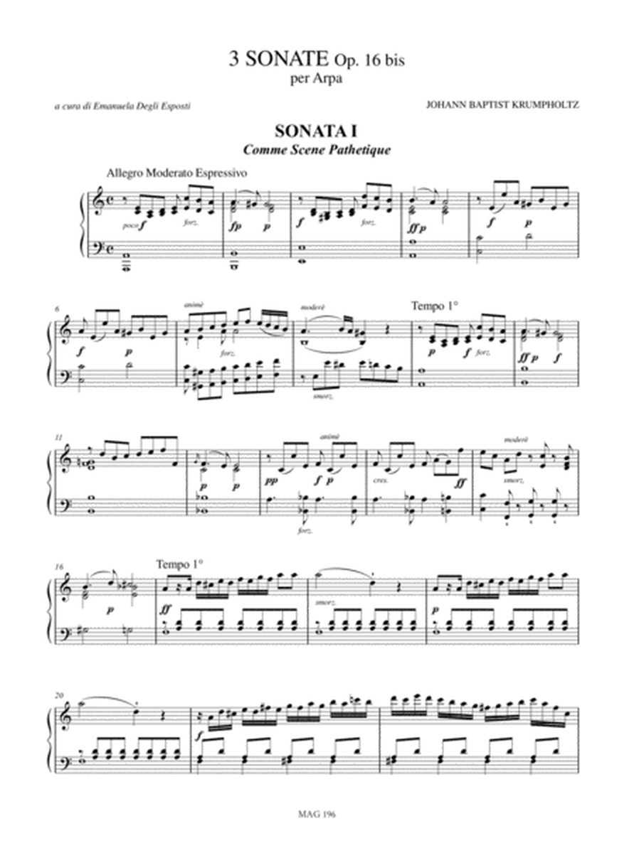 3 Sonatas Op. 16 bis for Harp