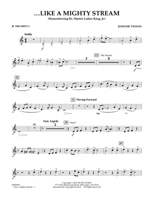 Like a Mighty Stream (for Concert Band and Narrator) - Bb Trumpet 1