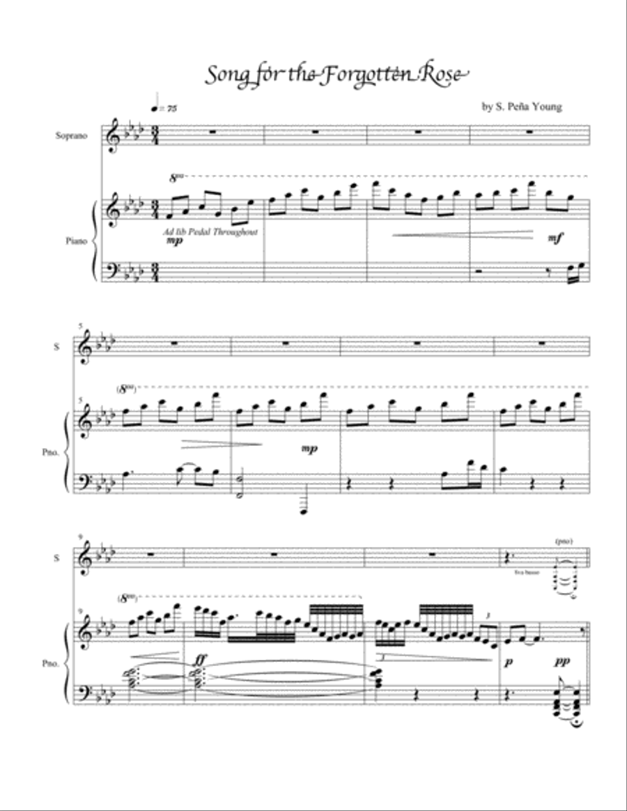 Song of the Forgotten Rose for Soprano and Piano Soprano Voice scores gallery preview page 2