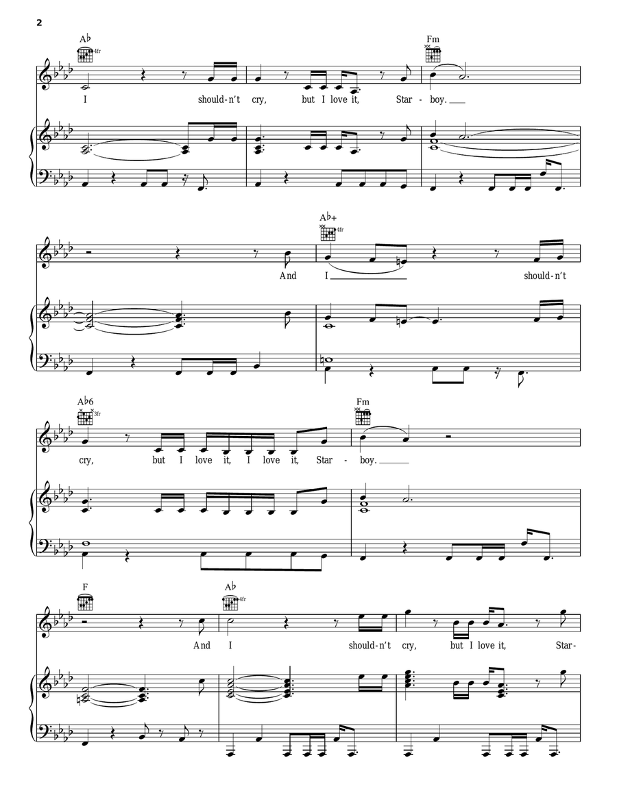 Stargirl Interlude Piano, Vocal, Guitar scores gallery preview page 2