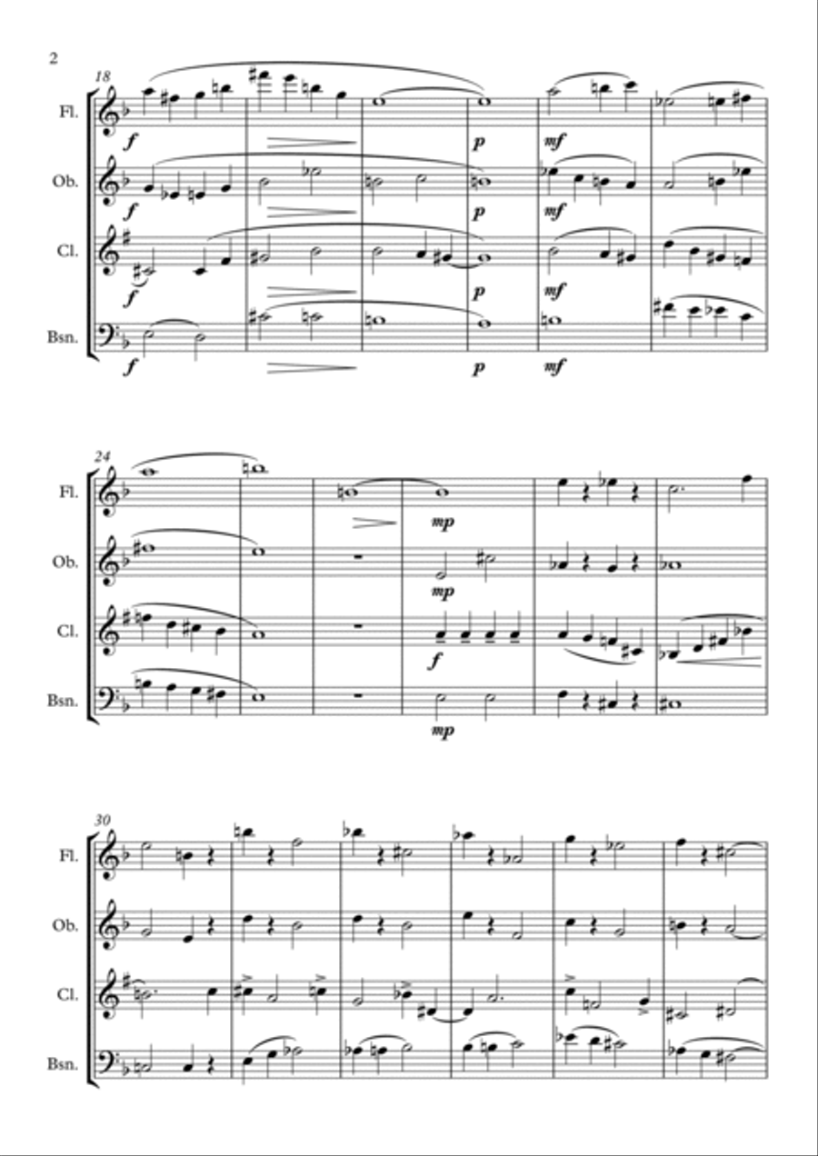 Oddball - Wind Quartet Woodwind Quartet scores gallery preview page 2