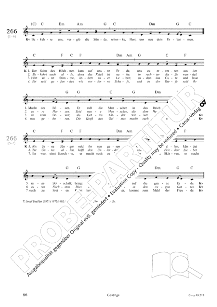 Gitarrenbuch zum Gotteslob Guitar scores gallery preview page 85