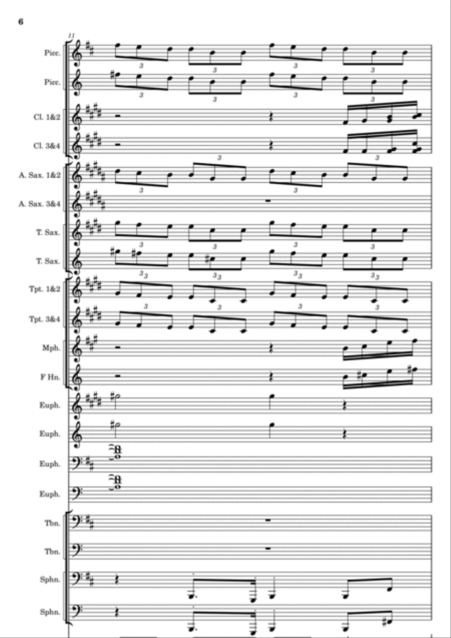 telepatía telepatía Marching Band scores gallery preview page 6
