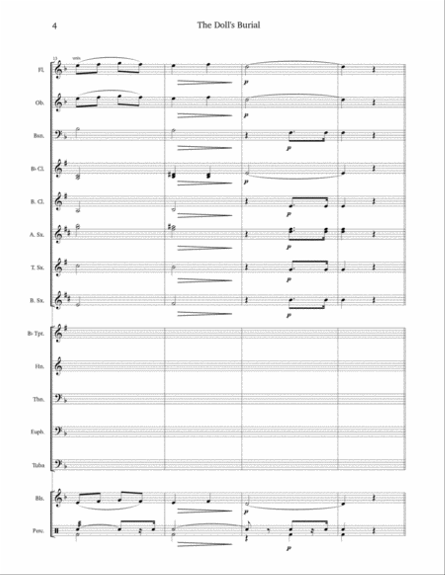 The Doll's Burial (Funeral March) Concert Band scores gallery preview page 4