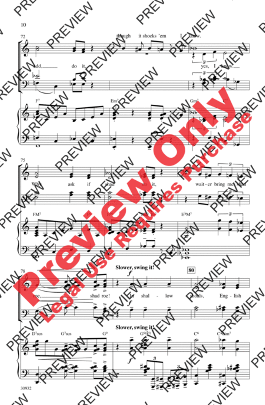 Let's Do It (Let's Fall in Love) 4-Part scores gallery preview page 10