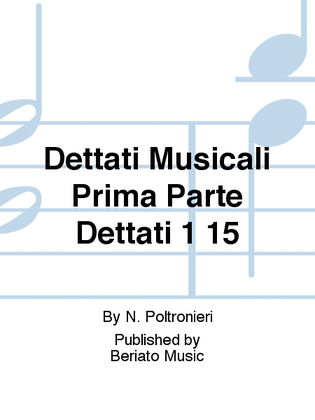 Dettati Musicali Prima Parte Dettati 1 15